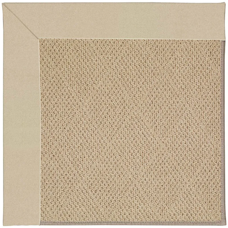 Creative Concepts-Cane Wicker Canvas Antique Beige Octagon Rug - 10\' x 10\'