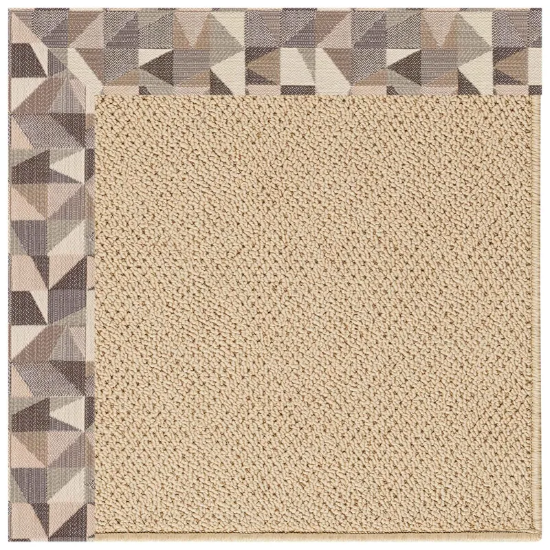 Creative Concepts-Cane Wicker Geo Bronze Runner Rug - 2\'6\" x 10\'6\"