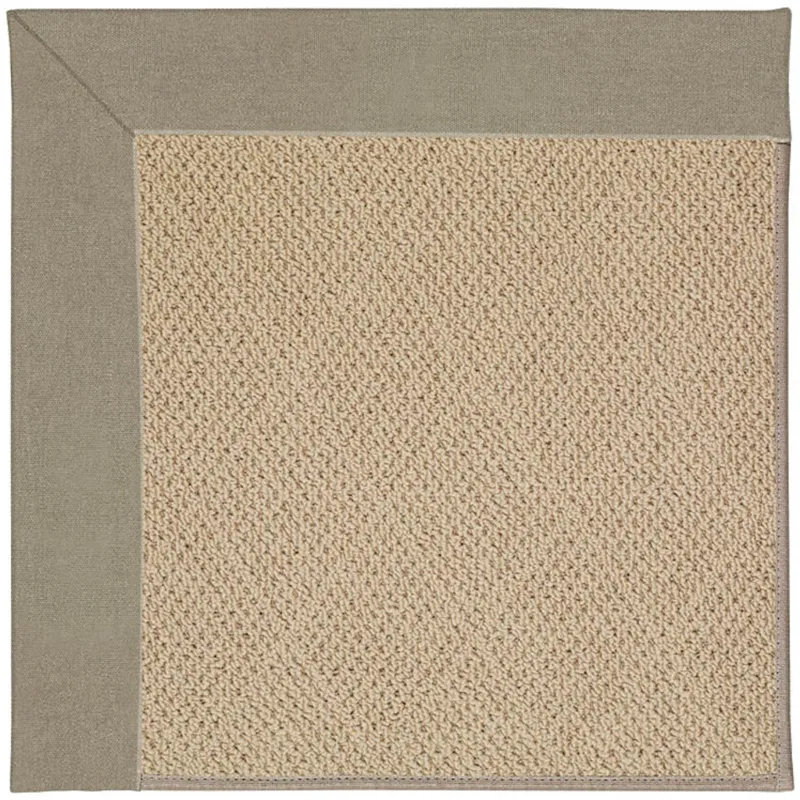 Creative Concepts-Cane Wicker Canvas Taupe Octagon Rug - 7\'9\" x 7\'9\"