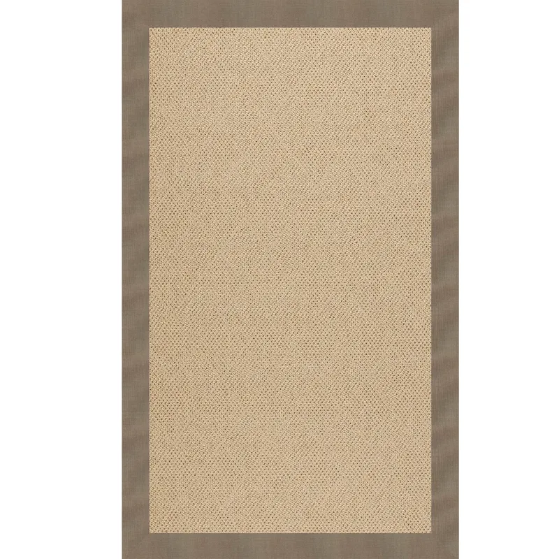Creative Concepts-Cane Wicker Canvas Taupe Rectangle Rug - 10\' x 10\'