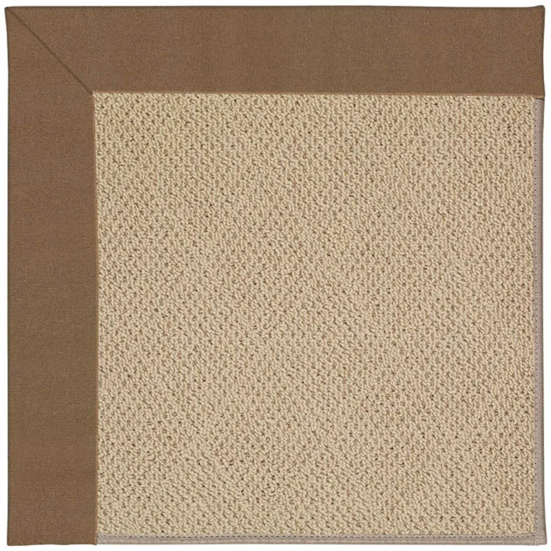 Creative Concepts-Cane Wicker Canvas Cocoa Octagon Rug - 10\' x 10\'