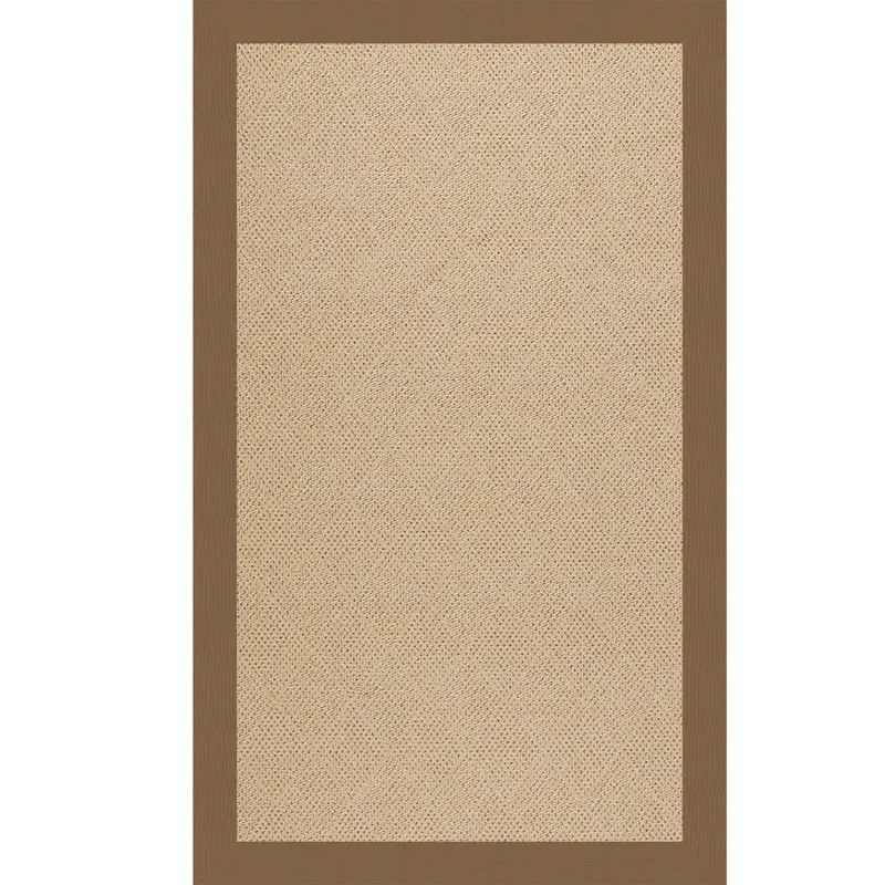 Creative Concepts-Cane Wicker Canvas Cocoa Rectangle Rug - 7\'9\" x 10\'9\"