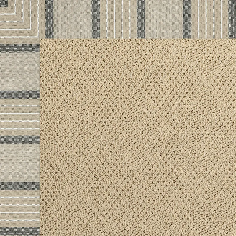 Creative Concepts-Cane Wicker Cove Pebble Runner Rug - 2\'6\" x 12\'6\"