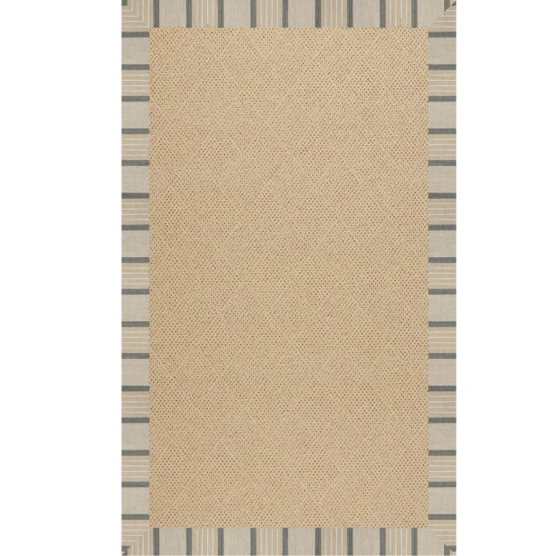 Creative Concepts-Cane Wicker Cove Pebble Rectangle Rug - 5\' x 8\'