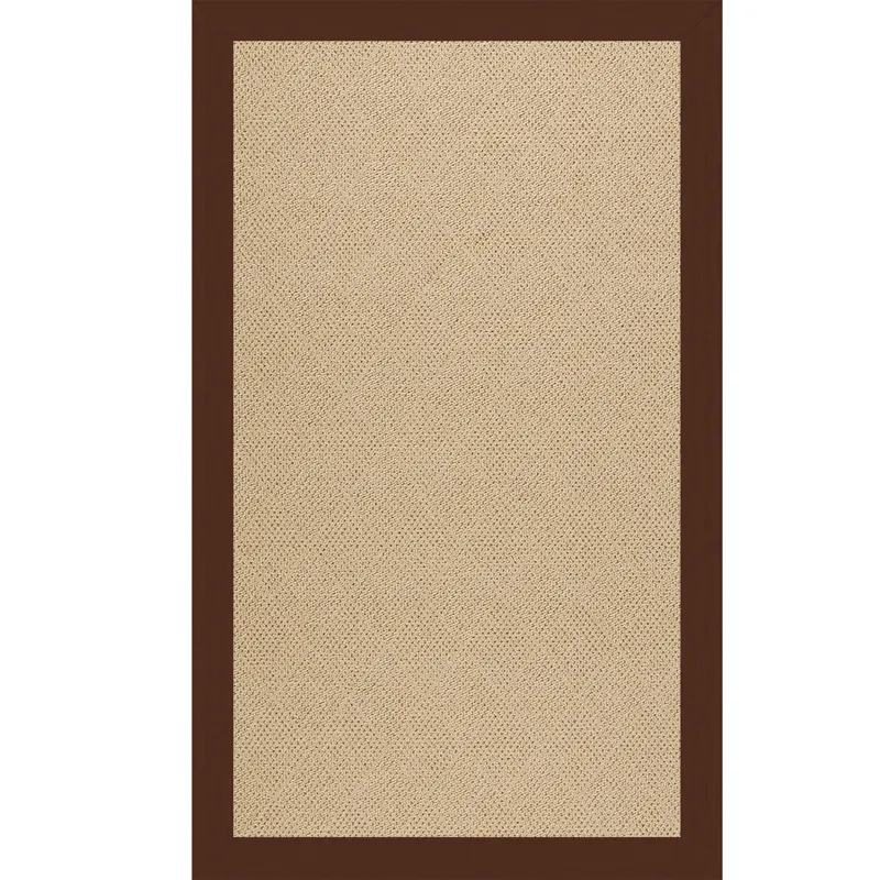 Creative Concepts-Cane Wicker Canvas Bay Brown Rectangle Rug - 10\' x 10\'