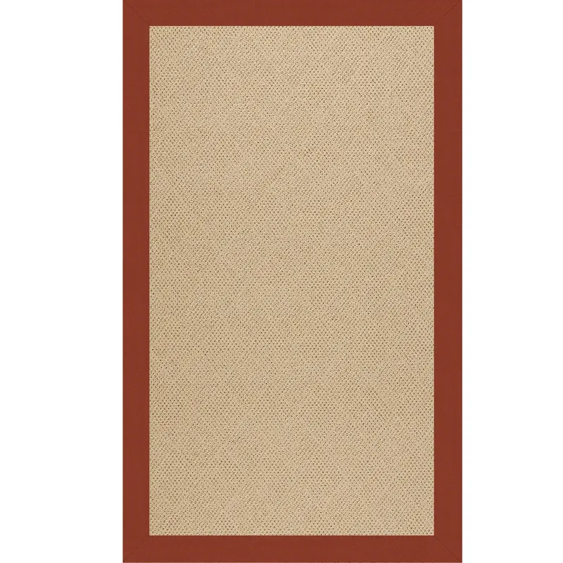 Creative Concepts-Cane Wicker Classic Persimmon Rectangle Rug - 7\'9\" x 7\'9\"