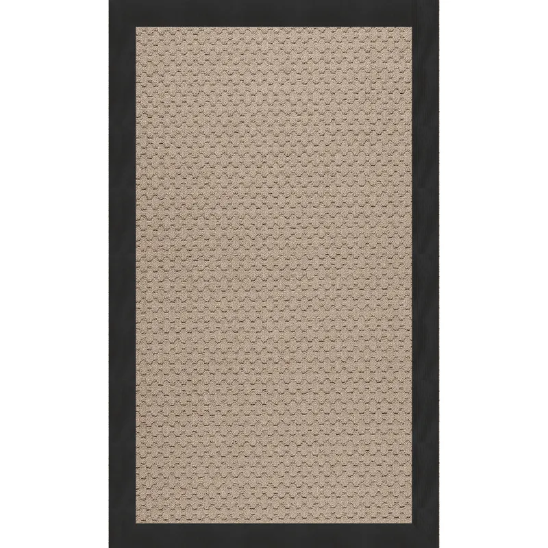 Creative Concepts-Grassy Mtn. Creative Concepts-Grassy Mtn. Canvas Black Rectangle Rug - 5\' x 8\'