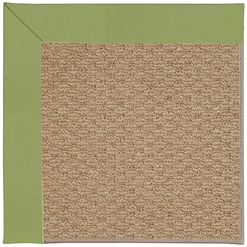 Creative Concepts-Raffia Canvas Citron Octagon Rug - 4\' x 4\'