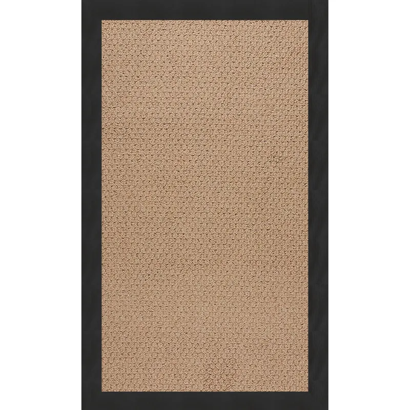 Creative Concepts-Raffia Canvas Black Rectangle Rug - 10\' x 14\'