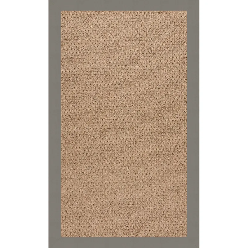 Creative Concepts-Raffia Canvas Charcoal Rectangle Rug - 8\' x 10\'