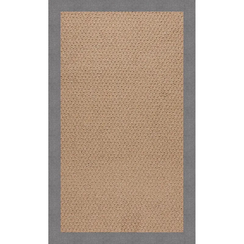 Creative Concepts-Raffia Canvas Slate Rectangle Rug - 10\' x 14\'