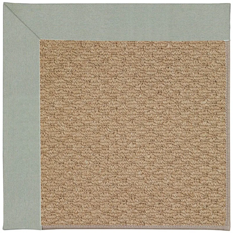 Creative Concepts-Raffia Canvas Spa Blue Rectangle Rug - 9\' x 12\'