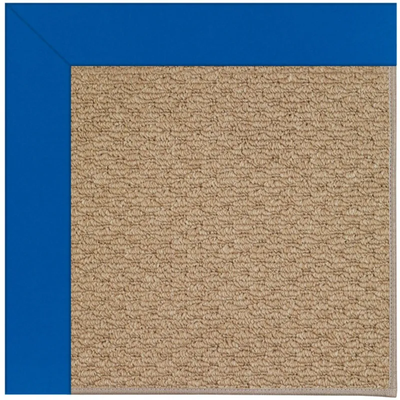 Creative Concepts-Raffia Canvas Pacific Blue Octagon Rug - 7\'9\" x 7\'9\"