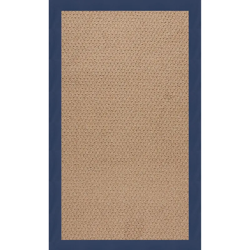Creative Concepts-Raffia Canvas Navy Rectangle Rug - 12\' x 15\'