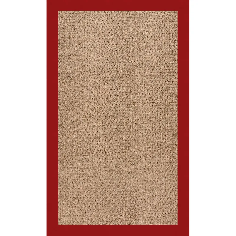Creative Concepts-Raffia Canvas Jockey Red Rectangle Rug - 7\'9\" x 10\'9\"