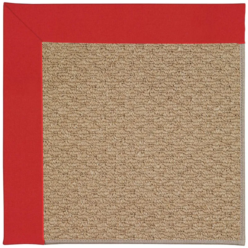 Creative Concepts-Raffia Canvas Jockey Red Rectangle Rug - 7\'9\" x 10\'9\"