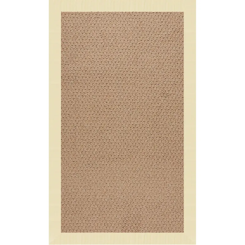 Creative Concepts-Raffia Canvas Sand Rectangle Rug - 2\' x 3\'