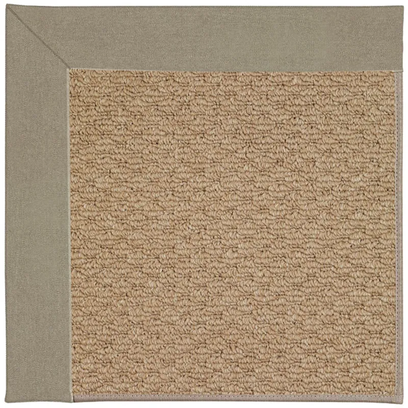 Creative Concepts-Raffia Canvas Taupe Runner Rug - 2\'6\" x 8\'6\"