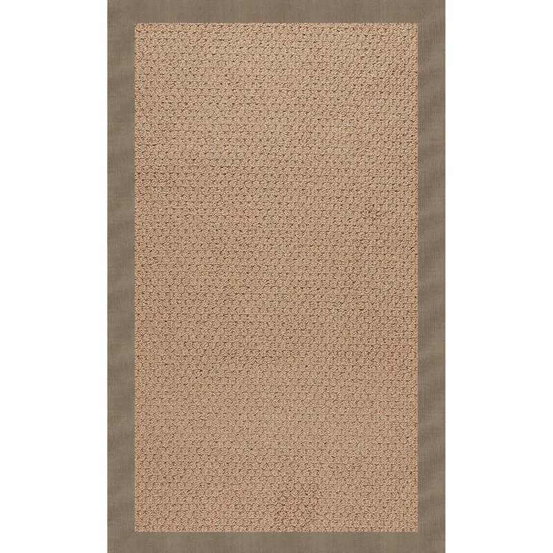 Creative Concepts-Raffia Canvas Taupe Rectangle Rug - 7\'9\" x 7\'9\"