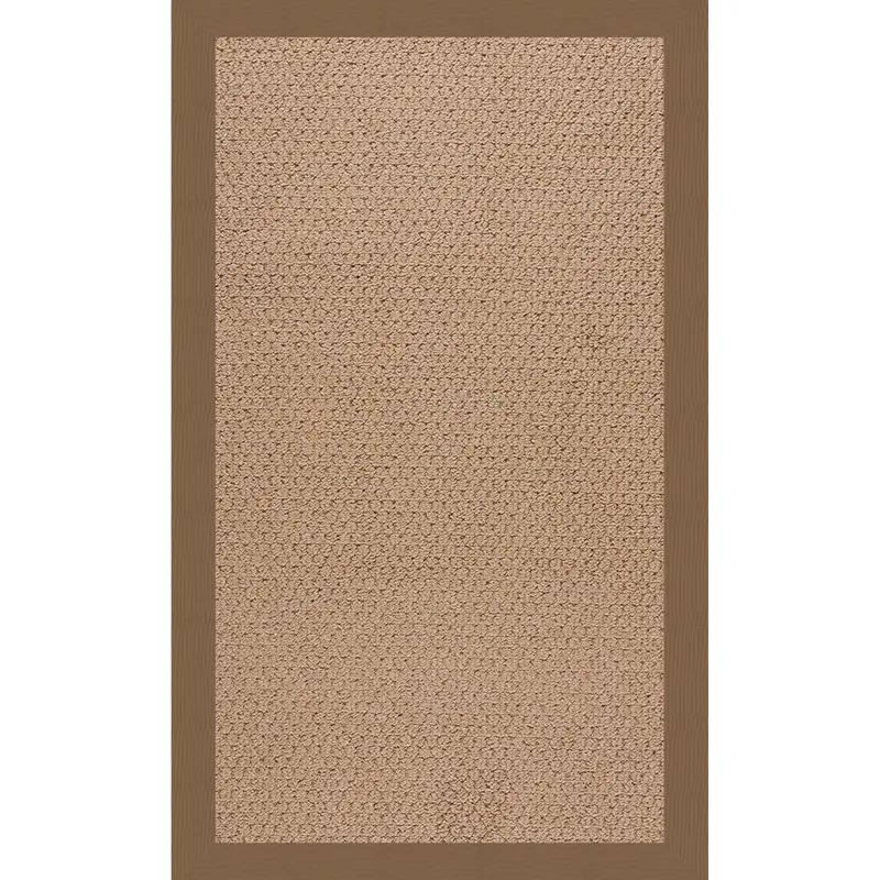 Creative Concepts-Raffia Canvas Cocoa Rectangle Rug - 4\' x 4\'