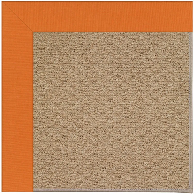 Creative Concepts-Raffia Canvas Tangerine Octagon Rug - 10\' x 10\'