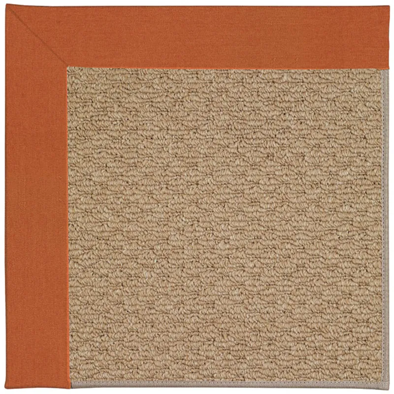 Creative Concepts-Raffia Canvas Rust Octagon Rug - 10\' x 10\'