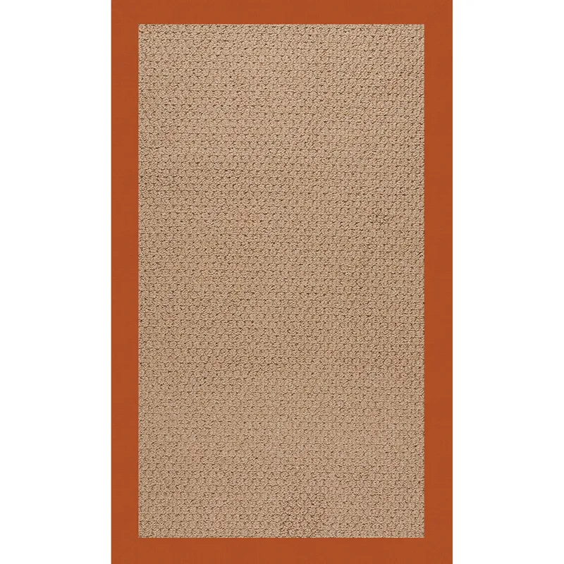 Creative Concepts-Raffia Canvas Rust Rectangle Rug - 6\' x 6\'