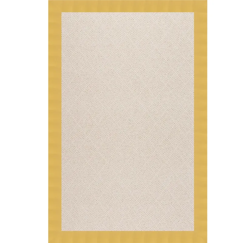 Creative Concepts-White Wicker Canvas Canary Rectangle Rug - 7\'9\" x 7\'9\"