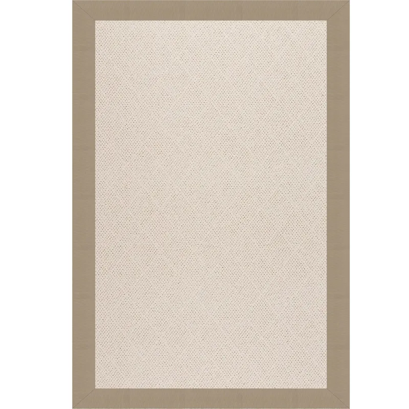 Creative Concepts-White Wicker Canvas Linen Rectangle Rug - 2\' x 3\'