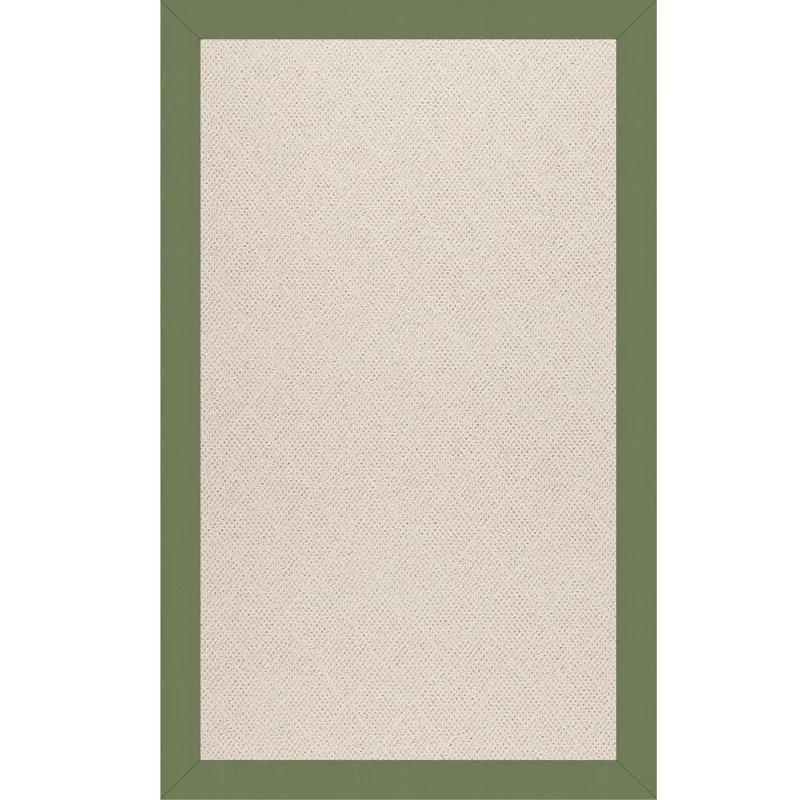 Creative Concepts-White Wicker Canvas Citron Rectangle Rug - 2\' x 3\'