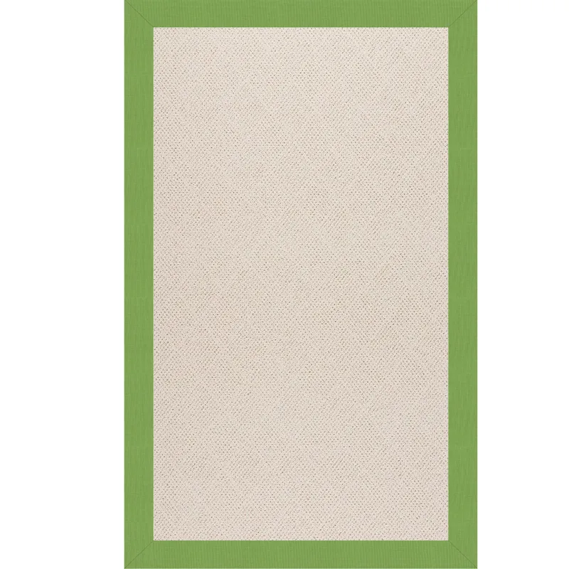 Creative Concepts-White Wicker Canvas Parrot Rectangle Rug - 7\' x 9\'