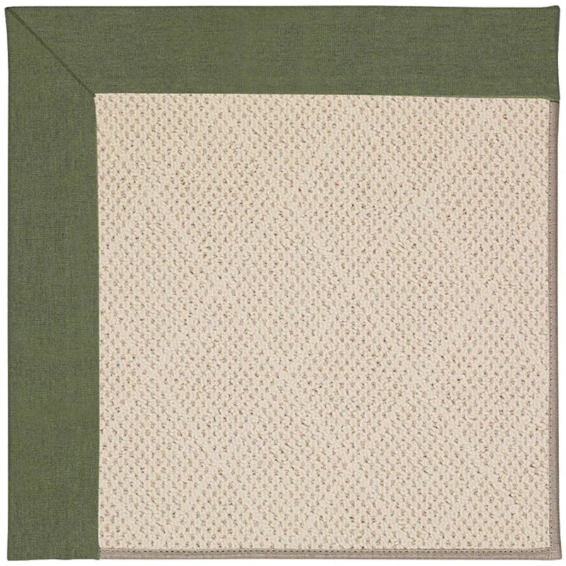 Creative Concepts-White Wicker Canvas Fern Octagon Rug - 10\' x 10\'