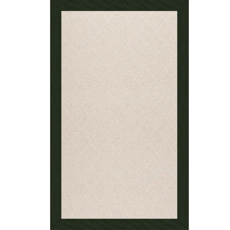 Creative Concepts-White Wicker Canvas Fern Rectangle Rug - 12\' x 15\'
