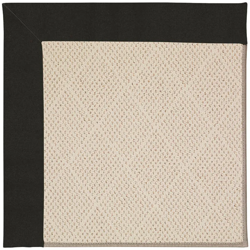 Creative Concepts-White Wicker Canvas Black Runner Rug - 2\'6\" x 8\'6\"
