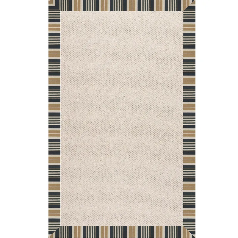 Creative Concepts-White Wicker Long Hill Ebony Rectangle Rug - 12\' x 15\'