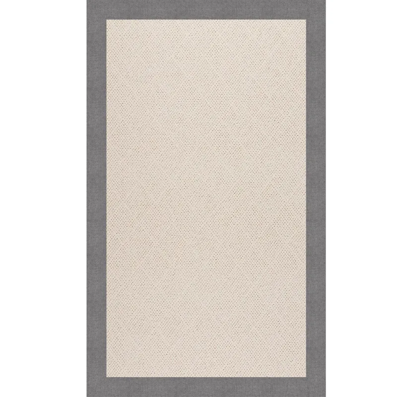 Creative Concepts-White Wicker Canvas Slate Rectangle Rug - 7\'9\" x 10\'9\"