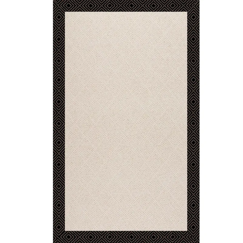 Creative Concepts-White Wicker Fortune Lava Rectangle Rug - 4\' x 6\'