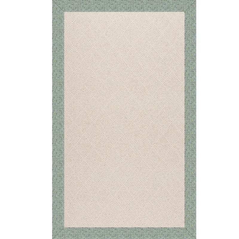 Creative Concepts-White Wicker Profile Lake Rectangle Rug - 5\' x 8\'