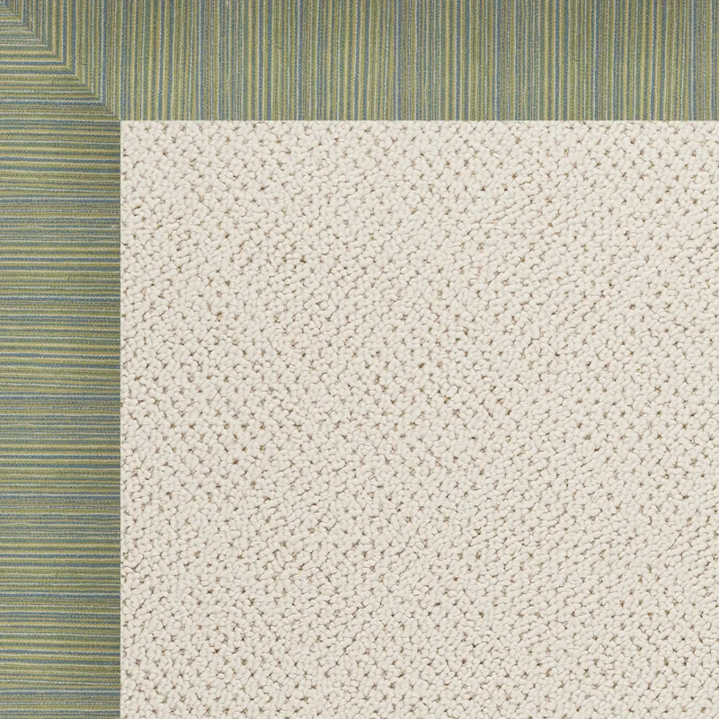 Creative Concepts-White Wicker Abaca Surf Rectangle Rug - 10\' x 14\'