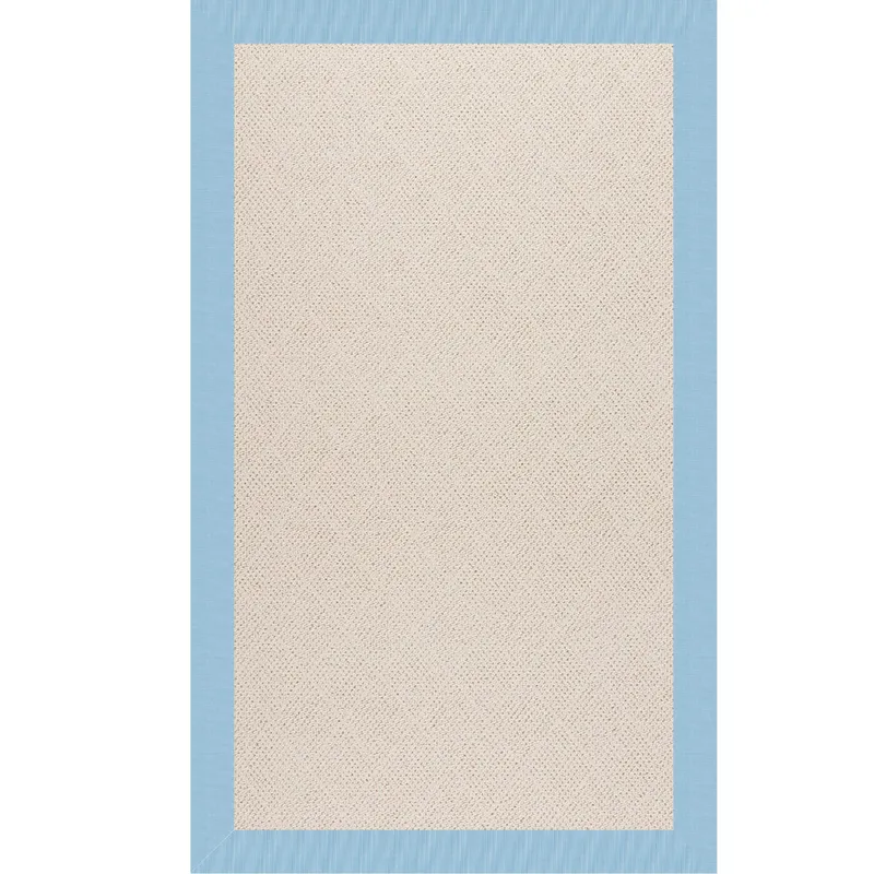 Creative Concepts-White Wicker Canvas Air Blue Rectangle Rug - 2\' x 3\'