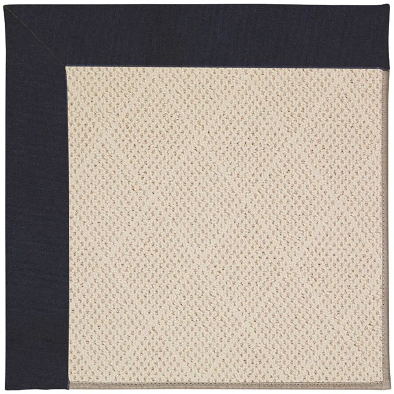 Creative Concepts-White Wicker Canvas Navy Rectangle Rug - 2\' x 3\'