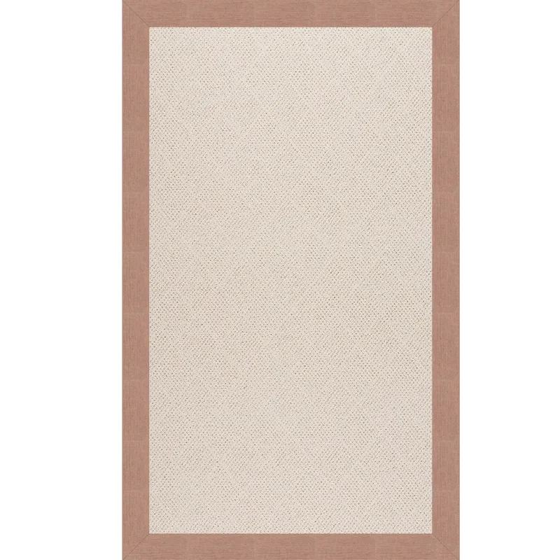 Creative Concepts-White Wicker Cast Petal Rectangle Rug - 5\' x 8\'