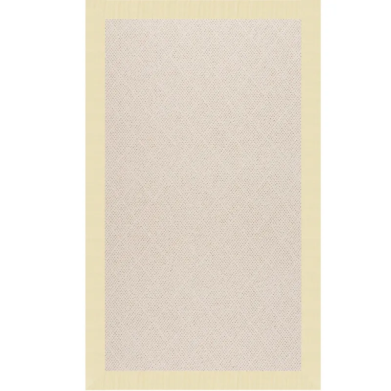Creative Concepts-White Wicker Canvas Sand Rectangle Rug - 7\' x 9\'