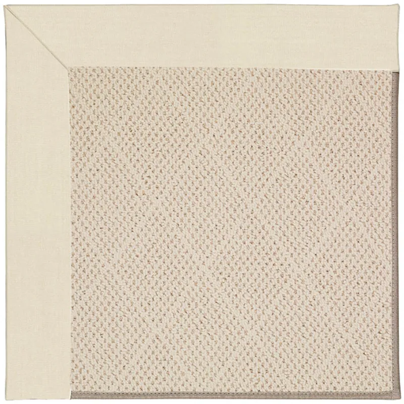 Creative Concepts-White Wicker Canvas Sand Rectangle Rug - 7\' x 9\'