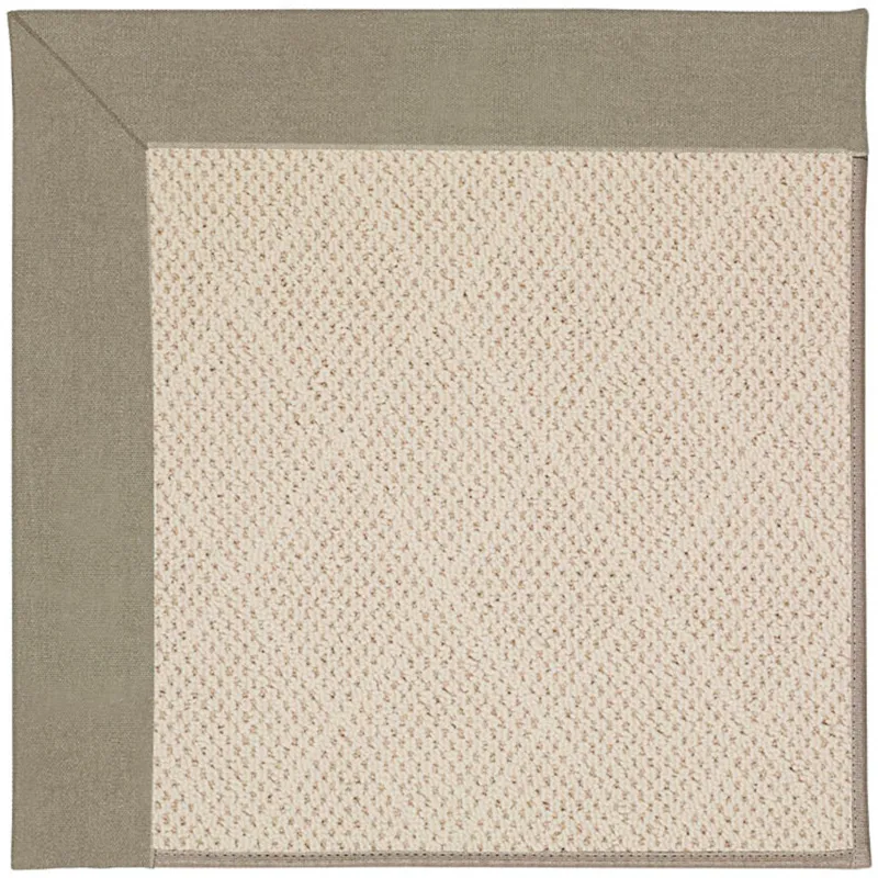 Creative Concepts-White Wicker Canvas Taupe Runner Rug - 2\'6\" x 12\'6\"
