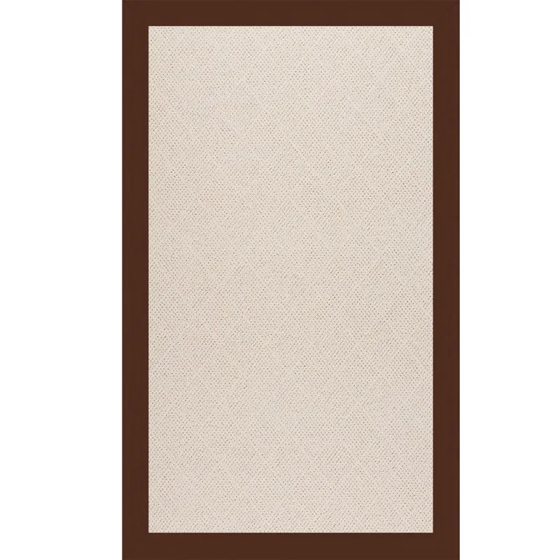 Creative Concepts-White Wicker Canvas Bay Brown Rectangle Rug - 7\'9\" x 7\'9\"