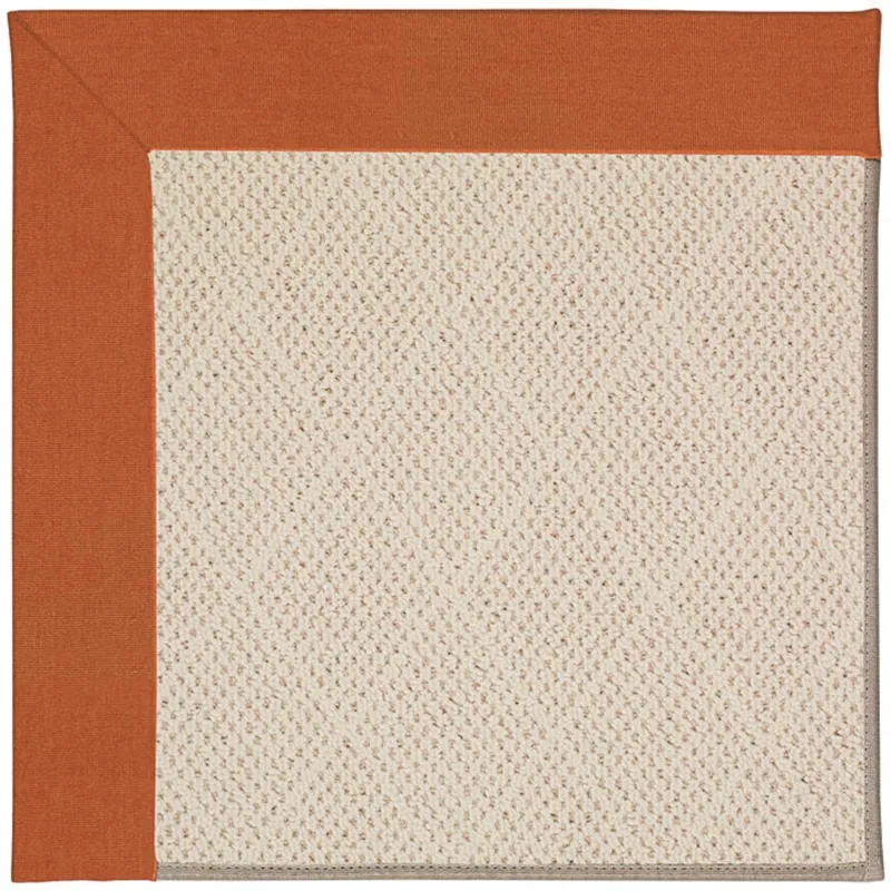 Creative Concepts-White Wicker Canvas Rust Runner Rug - 2\'6\" x 8\'6\"