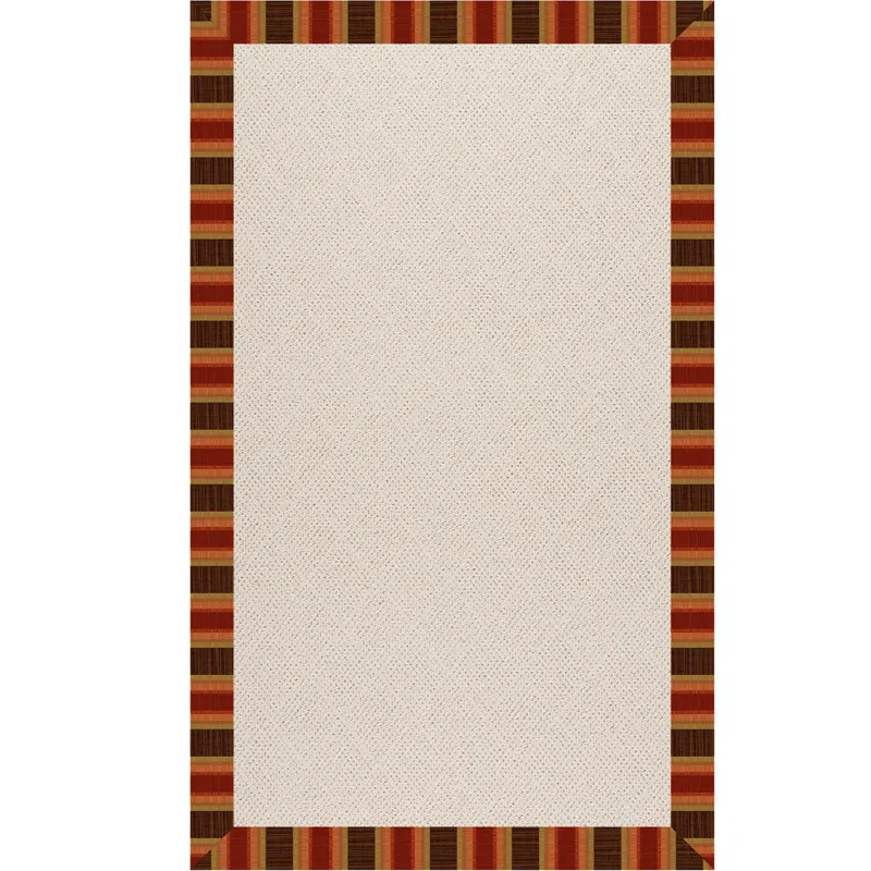 Creative Concepts-White Wicker Dimone Sequoia Rectangle Rug - 10\' x 14\'