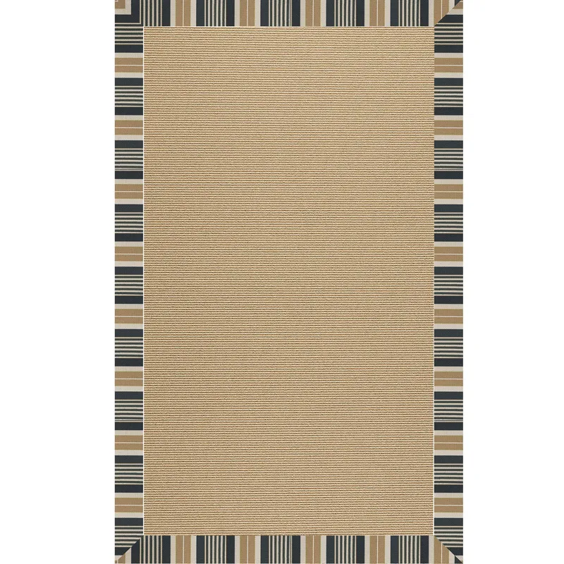 Creative Concepts-Sisal Long Hill Ebony Rectangle Rug - 7\' x 9\'