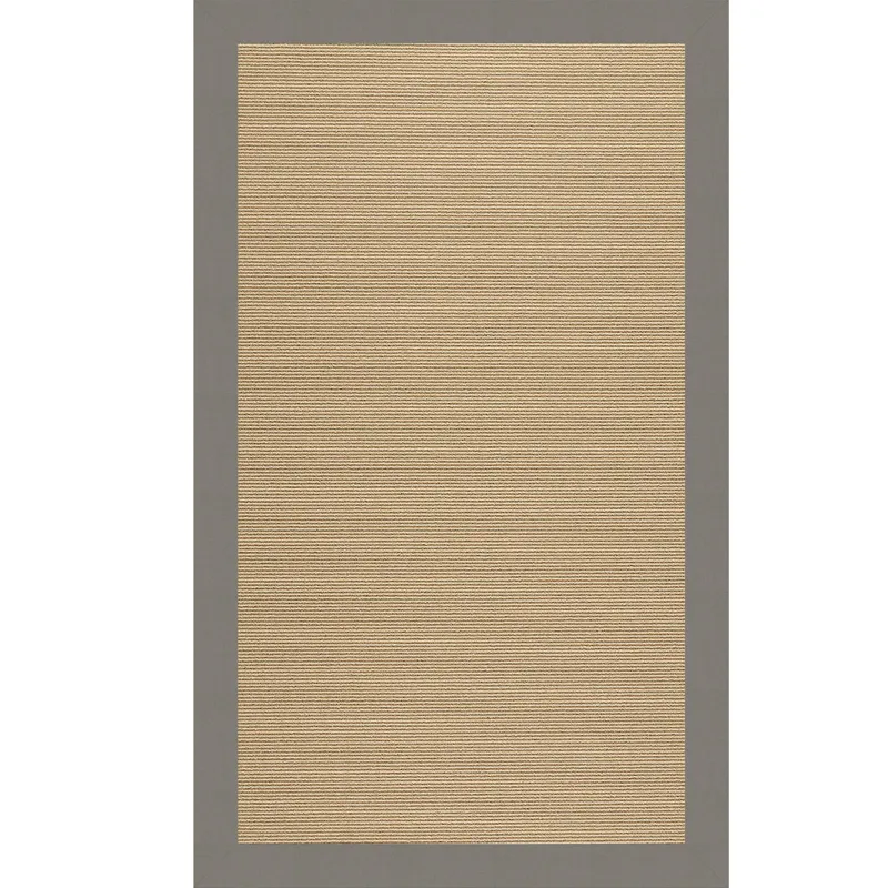 Creative Concepts-Sisal Canvas Charcoal Rectangle Rug - 7\'9\" x 10\'9\"